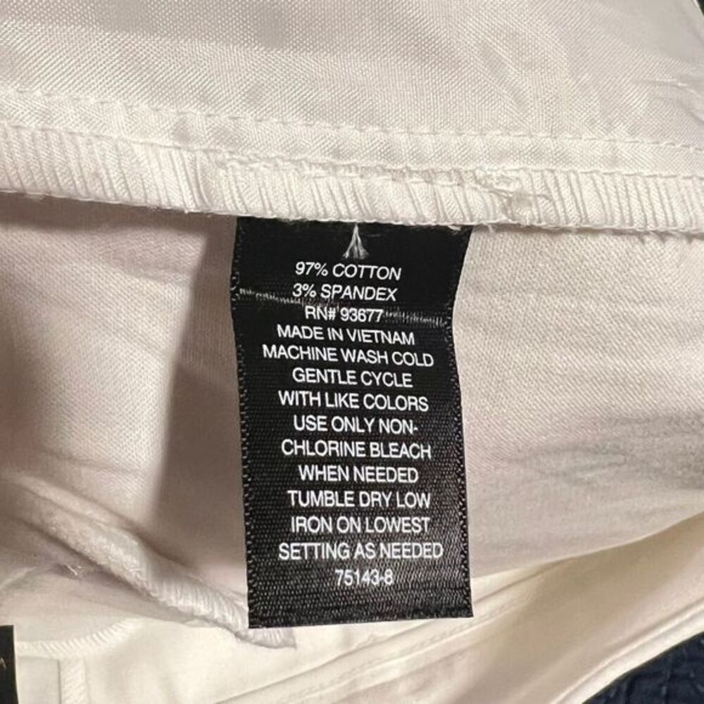 Worthington White Cotton Blend Tailored Shorts Women's Summer Casual‎ Size 4 - Picture 5 of 9
